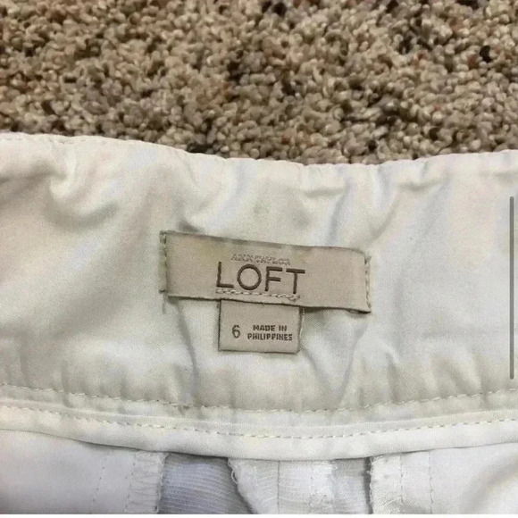LOFT White Lace Trim Shorts—6 - Picture 5 of 7